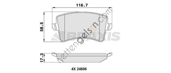 BRAXIS AA0058 FREN BALATASI ARKA A4 08>15 A5 07> Q5 10>17 Q5 09>12  VW-AUDI-SEAT-SKODA BİNEK FREN BALATASI