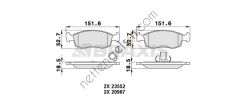 BRAXIS AA0061 ON FREN BALATASI FIAT DOBLO SIENA STRADA PALIO  FIAT BİNEK FREN BALATASI