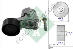 INA 534043210 V KAYIS GERGI KUTUGU BMW F10 F11 F01 F02 F03 F04 F25  BMW BİNEK ALTERNATÖR GERGİ RULMANI