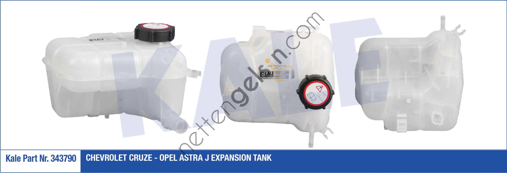 KALE 343790 RADYATOR GENLESME DEPOSU ASTRA J CRUZE CHECK KONTROL HARIC (KAPAKLI)  OPEL BİNEK YEDEK SU DEPOSU