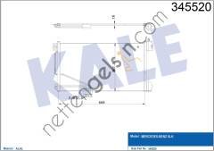 KALE 345520 KLIMA RADYATORU SLK-CLASS R171 04>11  MERCEDES BİNEK KLİMA RADYATÖRÜ