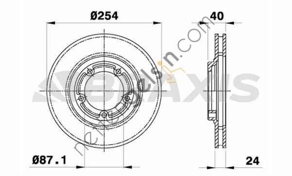 BRAXIS AE0417 ON FREN DISK AYNASI HAVALI HYUNDAI STAREX 2.5 TCI 97-02  HYUNDAI BİNEK FREN DİSKİ