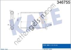 KALE 346755 KALORIFER RADYATORU BMW E87 E90 F26 F25 E84 E92 E91 E81  BMW BİNEK KALORİFER RADYATÖRÜ