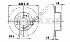 BRAXIS AE0427 ON FREN DISK AYNASI FIAT DUCATO J5 C25 TALENTO 2.0 1.9TD 80>95  FIAT BİNEK FREN DİSKİ
