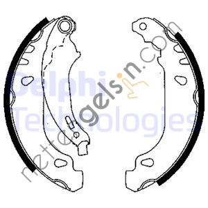 DELPHI LS1844 ARKA FREN BALATASI PABUC CLIO II-SYMBOL-LOGAN-SANDERO 1,2/1,4/1,5/1,6 (ABS SIZ)  DACIA BİNEK FREN BALATASI