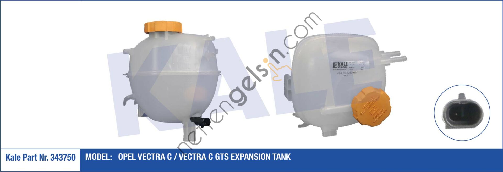 KALE 343750 RADYATOR GENLESME DEPOSU VECTRA C SIGNUM  OPEL BİNEK YEDEK SU DEPOSU