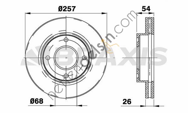 BRAXIS AE0431 ON FREN DISK AYNASI NISSAN NV200 1.5dCI 1.6I  NISSAN BİNEK FREN DİSKİ