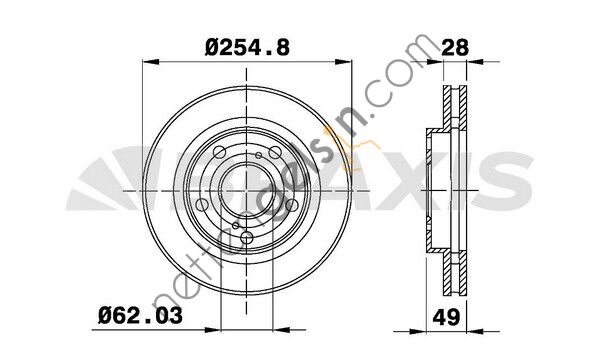 BRAXIS AE0440 ON FREN DISK AYNASI TOYOTA CAMRY PICNIC 2.2I 2.0I  TOYOTA BİNEK FREN DİSKİ