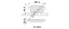 BRAXIS AA0087 ARKA FREN BALATASI CLIO V FLUENCE MEGANE III IV GRAND SCENIC III 1.4 / 1.6 / 2.0 16V / 1.5DCI 08> OTOMATIK EL F  RENAULT BİNEK FREN BALATASI