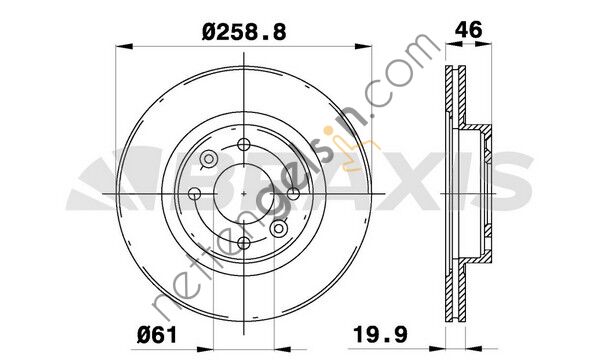 BRAXIS AE0441 ON FREN DISK AYNASI HAVALI ESPACE 2.0 / 2.0I / 2.1 / 2.1TD 86 91 R25 2.0 / 2.1D / 2.1TD / 2.2 84 92  RENAULT BİNEK FREN DİSKİ