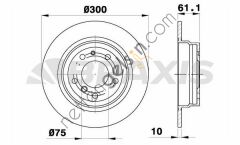 BRAXIS AE0447 ARKA FREN DISKI BMW E34 90>95  BMW BİNEK FREN DİSKİ