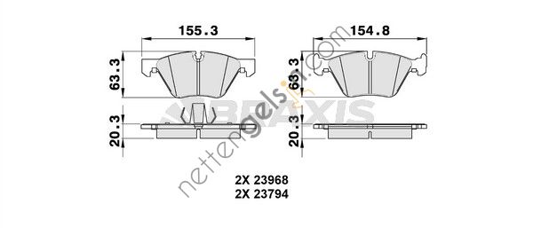 BRAXIS AA0090 FREN BALATASI ON BMW E60 E87 E90 F10  BMW BİNEK FREN BALATASI