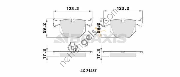 BRAXIS AA0094 FREN BALATASI ARKA BMW E53 E83 E46  BMW BİNEK