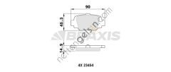 BRAXIS AA0098 ARKA FREN BALATASI NISSAN MICRA II K11 92-00  NISSAN BİNEK FREN BALATASI
