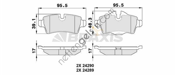 BRAXIS AA0101 FREN BALATASI ARKA MINI R56  MINI BİNEK FREN BALATASI