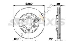 BRAXIS AE0468 ON FREN DISKI (AYNASI) ISUZU DMAX 2.5D 2002-2012  ISUZU BİNEK FREN DİSKİ