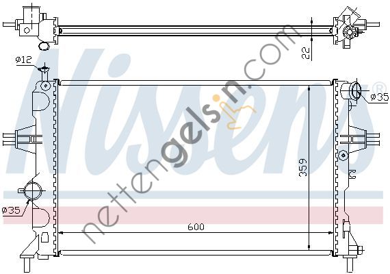NISSENS 630041 RADYATÖR OPEL ASTRA G 1.4-1.6-1.8 KLİMALI MANUEL 1300214 OPEL