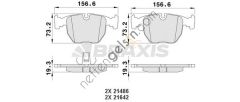 BRAXIS AA0110 FREN BALATASI ON BMW E39 E38 X3 E83 X5 E53  BMW BİNEK FREN BALATASI