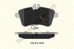 KALE B 23881 201 15 KD11 FREN BALATASI ON A-CLASS W169 04>12 B-CLASS W245 05>11  MERCEDES BİNEK FREN BALATASI