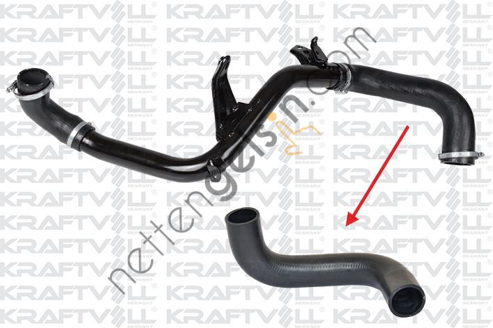 KRAFTVOLL 10030910 TURBO INTERCOLL HORTUMU (BUYUK METAL BORU HARIC) FOCUS II FOCUS II C MAX 1,6TDCI 90PS / 110PS 03>11  FORD BİNEK TURBO HORTUMU