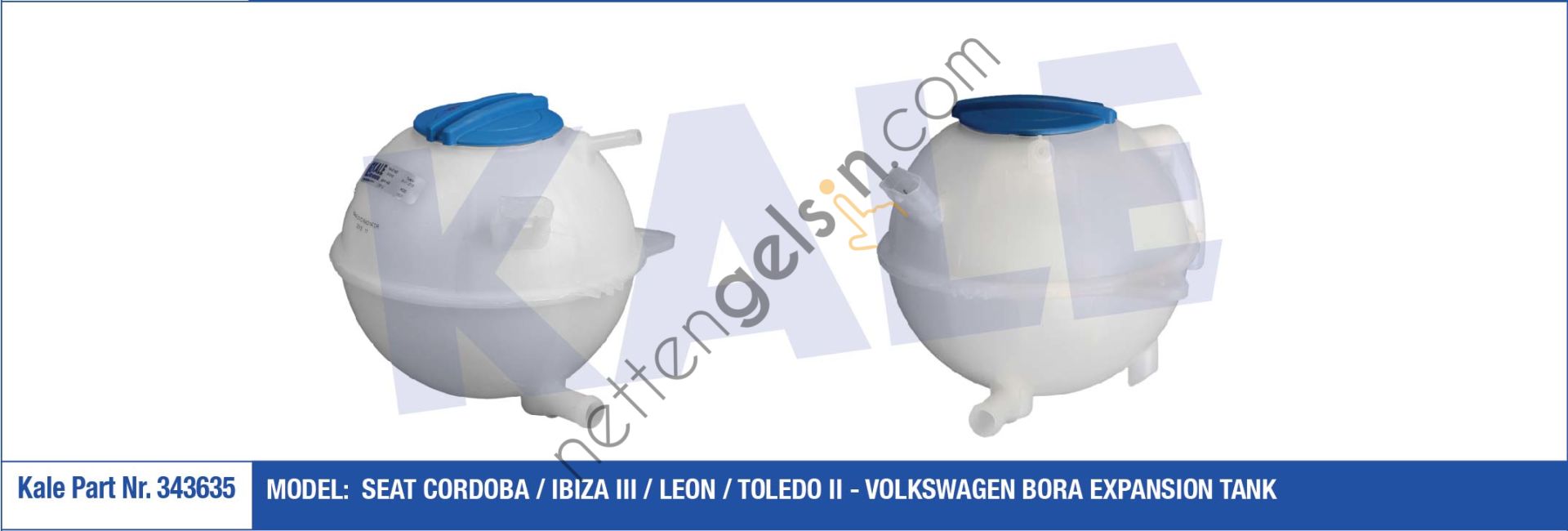 KALE 343635 RADYATOR YEDEK SU BIDONU GOLF IV BORA A3 CORDOBA IBIZA LEON TOLEDO OCTAVIA 99>11 KAPAKLI  VW-AUDI-SEAT-SKODA BİNEK YEDEK SU DEPOSU