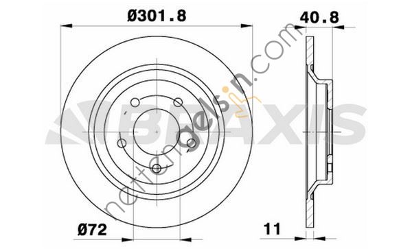 BRAXIS AE0482 ARKA FREN DISK AYNASI MAZDA 5 CR19 1.8 / 2.0 / 2.0CD 05 16 JANT  MAZDA BİNEK FREN DİSKİ