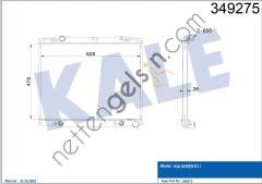 KALE 349275 MOTOR SU RADYATORU KIA SORENTO 2002> OTOMATIK VITES  KIA BİNEK MOTOR SU RADYATORU