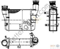 BEHR 8ML376899121 TURBO RADYATORU (INTERCOOLER) SAG AUDI A4 2,0TDI/TFSI 04>08 EXEO 1,8TSI 2.0TFSI/TDI 09>  VW-AUDI-SEAT-SKODA BİNEK TURBO RADYATÖRÜ