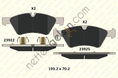 KALE B 23922 210 05 KD11 FREN BALATASI ON W211 03>08 S211 03>09 W164 05>11 W251 05>12  MERCEDES BİNEK FREN BALATASI