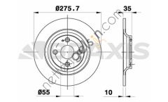 BRAXIS AE0487 ARKA FREN DISK AYNASI MAZDA MX5 1.6I 1.8I  MAZDA BİNEK FREN DİSKİ
