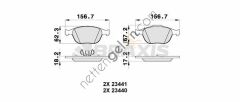 BRAXIS AA0124 ON FREN BALATASI CONNECT 1,8TDCI 02/-> FOCUS 1,8TDCI 98>05  FORD BİNEK FREN BALATASI