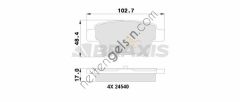 BRAXIS AA0126 ARKA FREN BALATASI C4 PICASSO-C4 GRAND PICASSO 1,6 HDI 110FAP-1,8 16V-2,0 16V-2,0 HDI 138 FAP 10/06  PEUGEOT-CITROEN BİNEK FREN BALATASI
