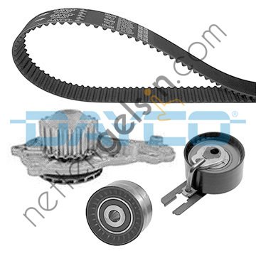 DAYCO KTBWP3100 TRIGER SETI+DEVIRDAIM SU POMPASI P206 P207 P307 C1 C2 C3 (I II II) C3 PLURIEL XSARA II DV4TD (1,4 HDI 8V FIESTA 1,4TDCI) (144DIŞ KAYIS) , MAZDA 2 1.4 MZR-CD 08>15  PEUGEOT-CITROEN BİNEK TRİGER SETİ