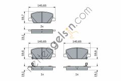 BOSCH 0986424896 FREN BALATASI OPEL MOKKA X / TRAX (300 MM) ÖN 42566753 OPEL