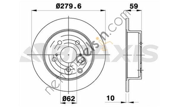 BRAXIS AE0496 ARKA FREN DISK AYNASI TOYOTA AVENSIS 2.2D 4D  TOYOTA BİNEK FREN DİSKİ