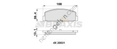 BRAXIS AA0131 ARKA FREN BALATASI MAZDA 6 323 626 PREMACY  MAZDA BİNEK FREN BALATASI