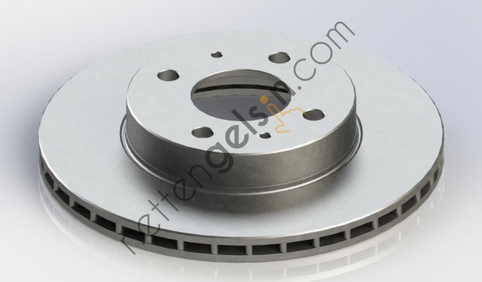 KRAFTVOLL 07040357 ON FREN AYNASI HAVALI NISSAN ALMERA 95-00 (247X4)  NISSAN BİNEK FREN DİSKİ
