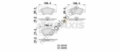 BRAXIS AA0134 FREN BALATASI ON W204 07>14 S204 07>14 C204 11> C218 11>17 W212 09>15 C207 09>16  MERCEDES BİNEK FREN BALATASI