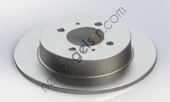 KRAFTVOLL 07040358 ARKA FREN AYNASI DUZ NISSAN ALMERA 95-00 SUNNY 90-96 (258X4)   NISSAN BİNEK FREN DİSKİ