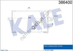 KALE 386400 KLIMA RADYATORU KOMPLE HYUNDAI ACCENT 1994-2000  HYUNDAI BİNEK KLİMA RADYATÖRÜ