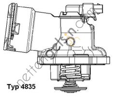 WAHLER E2858854026M9 TERMOSTAT 87C 642 204/211/219/221 483587D A6422000415 MERCEDES
