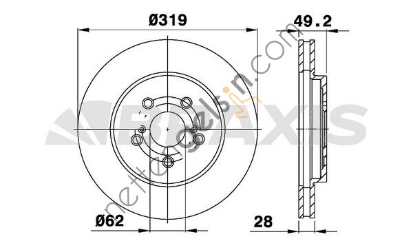BRAXIS AE0508 ON FREN DISK AYNASI LEXUS RX 300 RX 400H 3.0I  TOYOTA BİNEK FREN DİSKİ