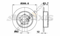 BRAXIS AE0513 ARKA FREN DISK AYNASI LEXUS GS300 IS200 2.0I  TOYOTA BİNEK FREN DİSKİ