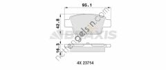 BRAXIS AA0154 FREN BALATASI ARKA STILO TUM MODELLER 01> BRAVO LINEA 1,4 1,4T JET 1.6 1,9D MTJ 07> MULTIPLA 98> DELTA III 08>14 MITO 08>  FIAT BİNEK FREN BALATASI
