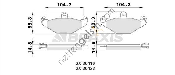 BRAXIS AA0155 ARKA FREN BALATASI LAGUNA-SAFRANE  RENAULT BİNEK FREN BALATASI