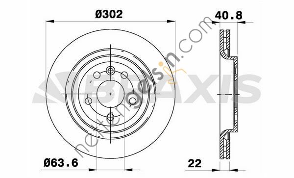 BRAXIS AE0530 ARKA FREN DISK AYNASI HAVALI S60 II (134) 10>15 S80 II (124) 10>16 V60 I (155, 157) 10>15 V70 III (135) 10>15 XC70 II (136) 07>16   VOLVO BİNEK FREN DİSKİ