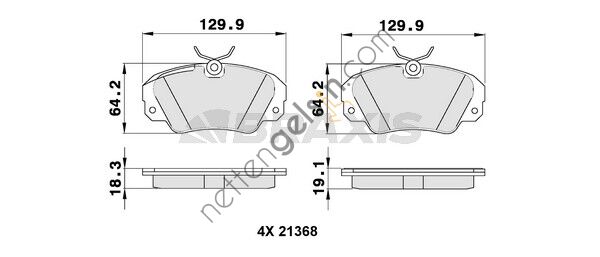 BRAXIS AA0161 ON FREN BALATA OMEGA A B 2.0 2.2 90>  OPEL BİNEK FREN BALATASI