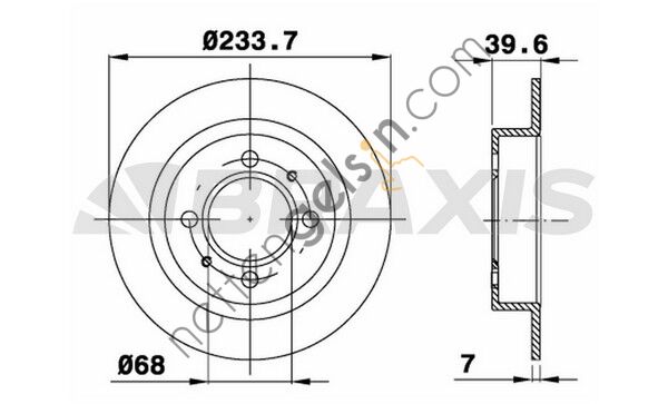 BRAXIS AE0535 ARKA FREN DISK AYNASI NISSAN 100NX ALMERA SUNNY  NISSAN BİNEK FREN DİSKİ