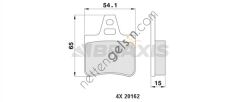 BRAXIS AA0164 ARKA FREN BALATASI XM II 3.0 24V 2.5  PEUGEOT-CITROEN BİNEK FREN BALATASI
