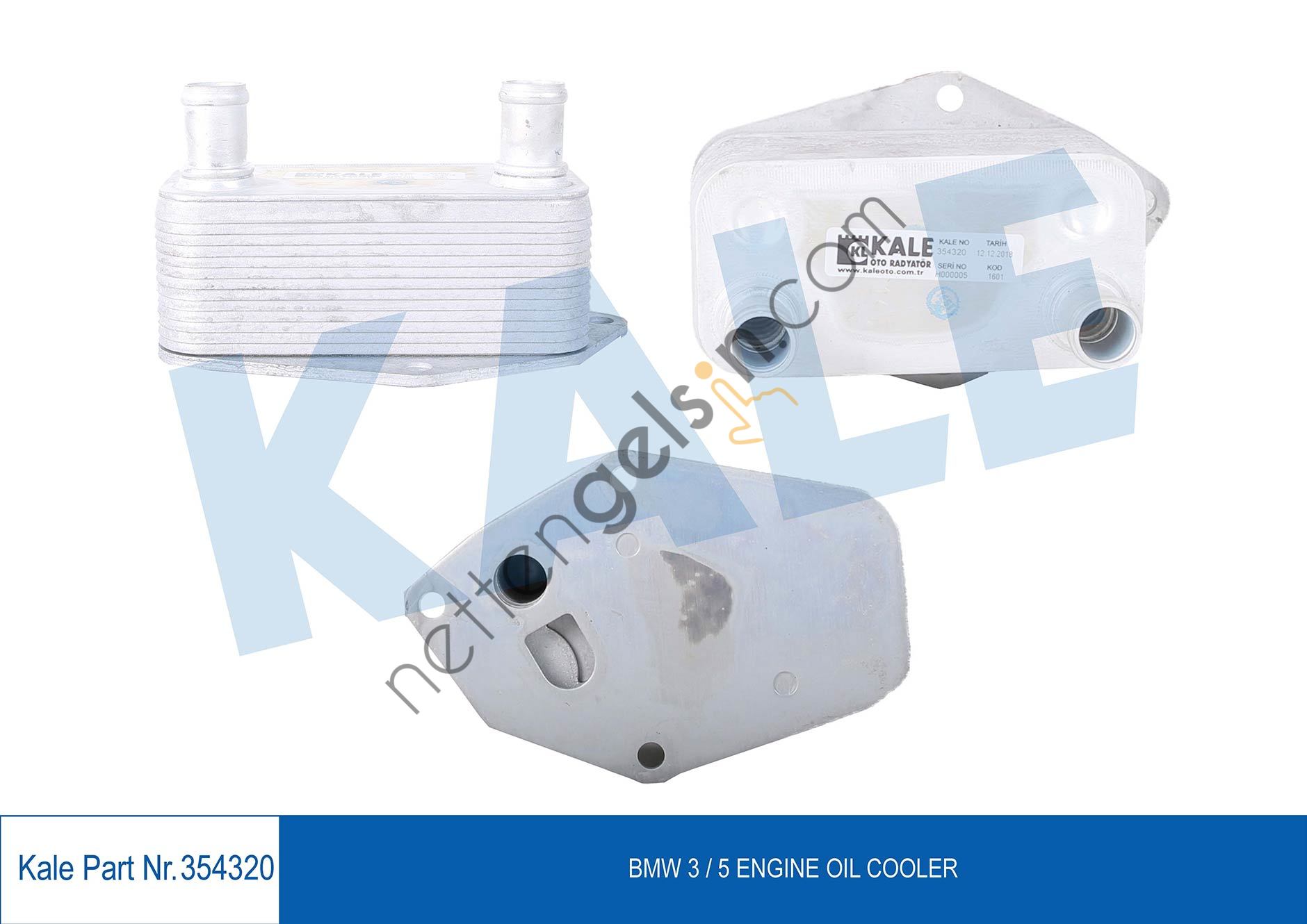 KALE 354320 SANZIMAN YAG SOGUTUCU BMW M47 E46 E39   BMW BİNEK MOTOR YAĞ SOĞUTUCU
